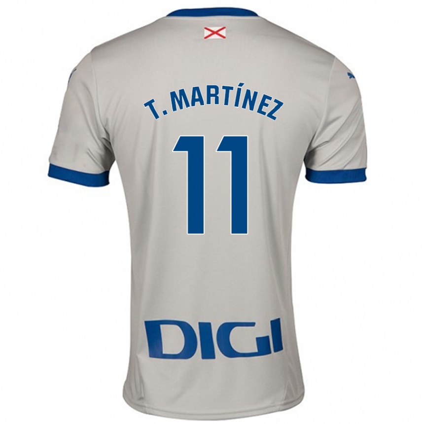 Enfant Football Maillot Toni Martínez #11 Gris Clair Tenues Extérieur 2024/25