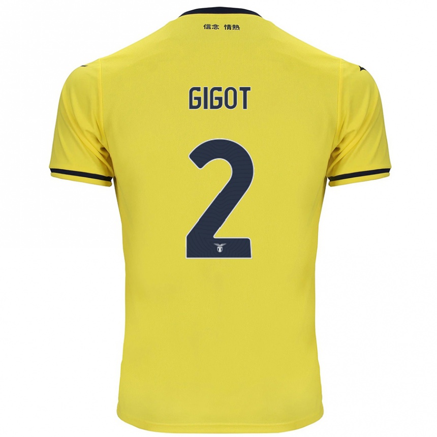 Enfant Football Maillot Samuel Gigot #2 Jaune Tenues Extérieur 2024/25