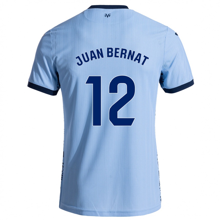 Enfant Football Maillot Juan Bernat #12 Bleu Ciel Tenues Extérieur 2024/25