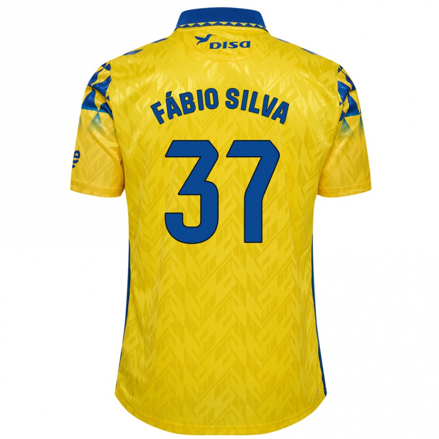 Enfant Football Maillot Fábio Silva #37 Jaune Bleu Tenues Domicile 2024/25