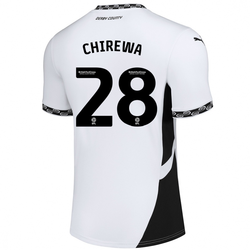 Enfant Football Maillot Tawanda Chirewa #28 Blanc Noir Tenues Domicile 2024/25