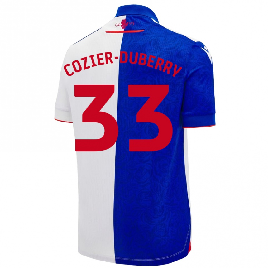 Enfant Football Maillot Amario Cozier-Duberry #33 Bleu Ciel Blanc Tenues Domicile 2024/25