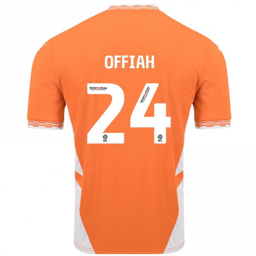 Enfant Football Maillot Odel Offiah #24 Orange Blanc Tenues Domicile 2024/25