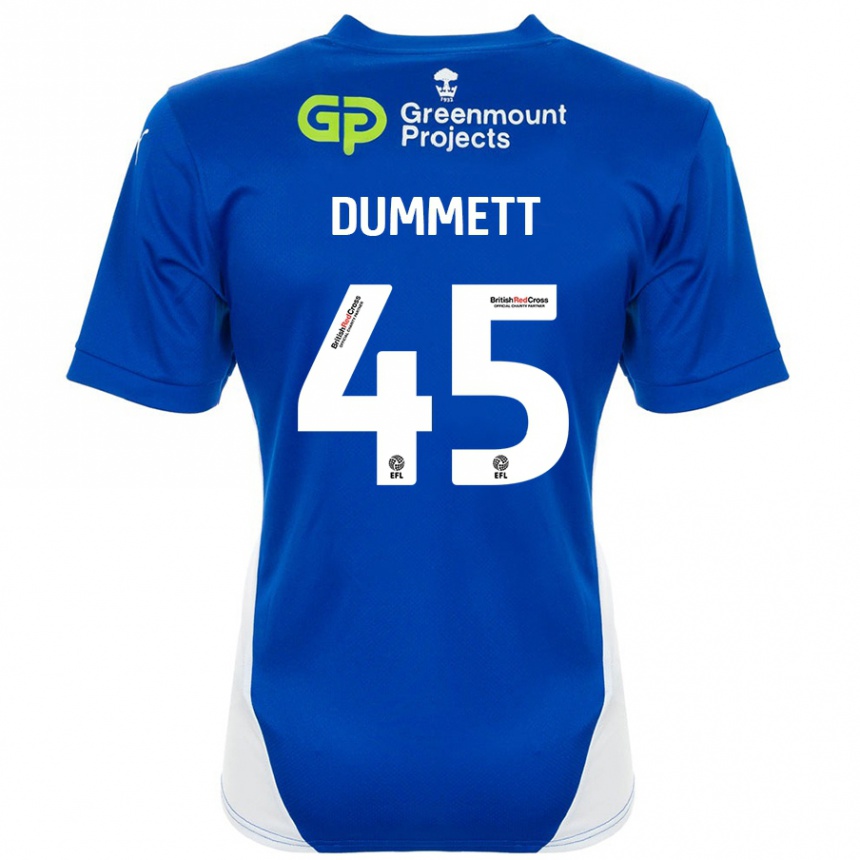 Enfant Football Maillot Paul Dummett #45 Bleu Blanc Tenues Domicile 2024/25