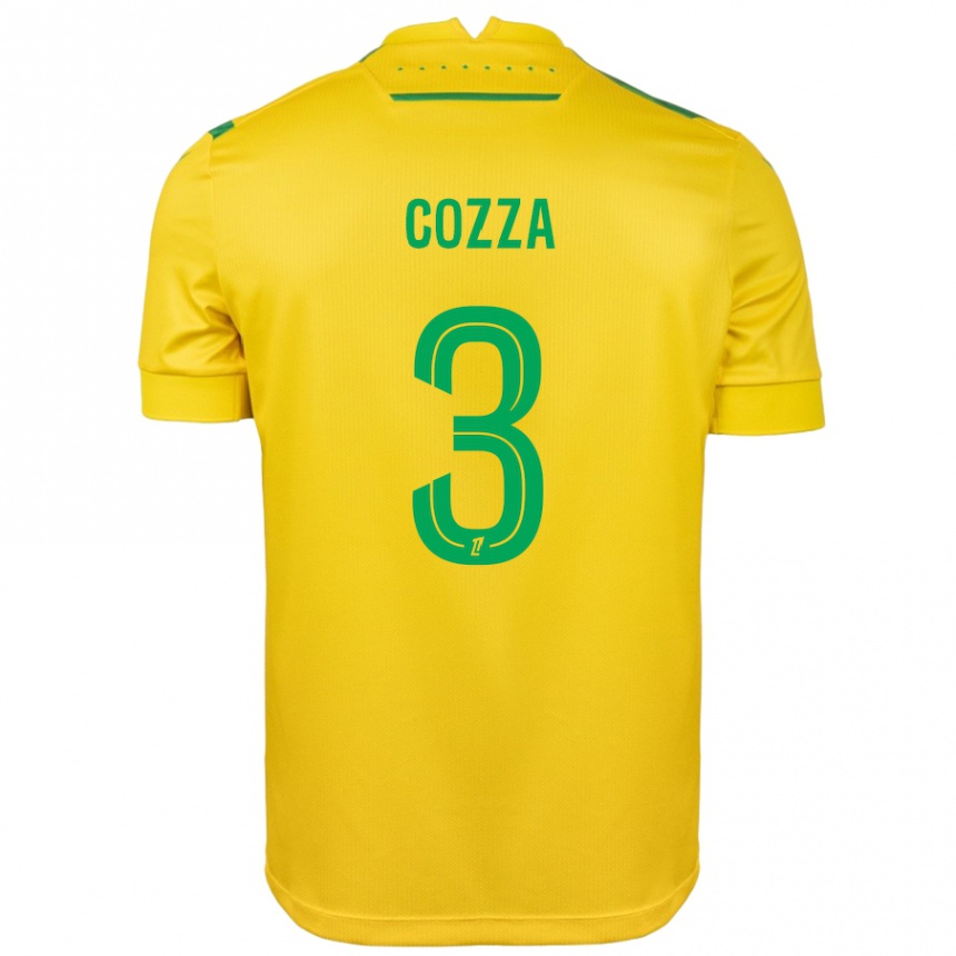 Enfant Football Maillot Nicolas Cozza #3 Jaune Vert Tenues Domicile 2024/25