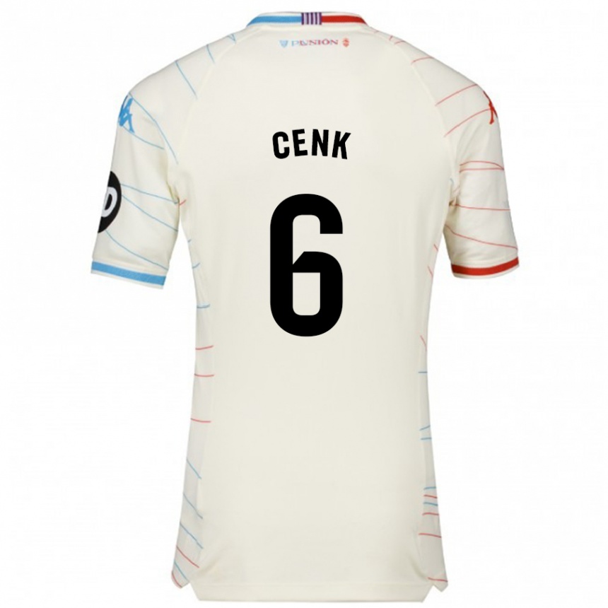 Enfant Football Maillot Cenk Ozkacar #6 Blanc Rouge Bleu Tenues Extérieur 2024/25