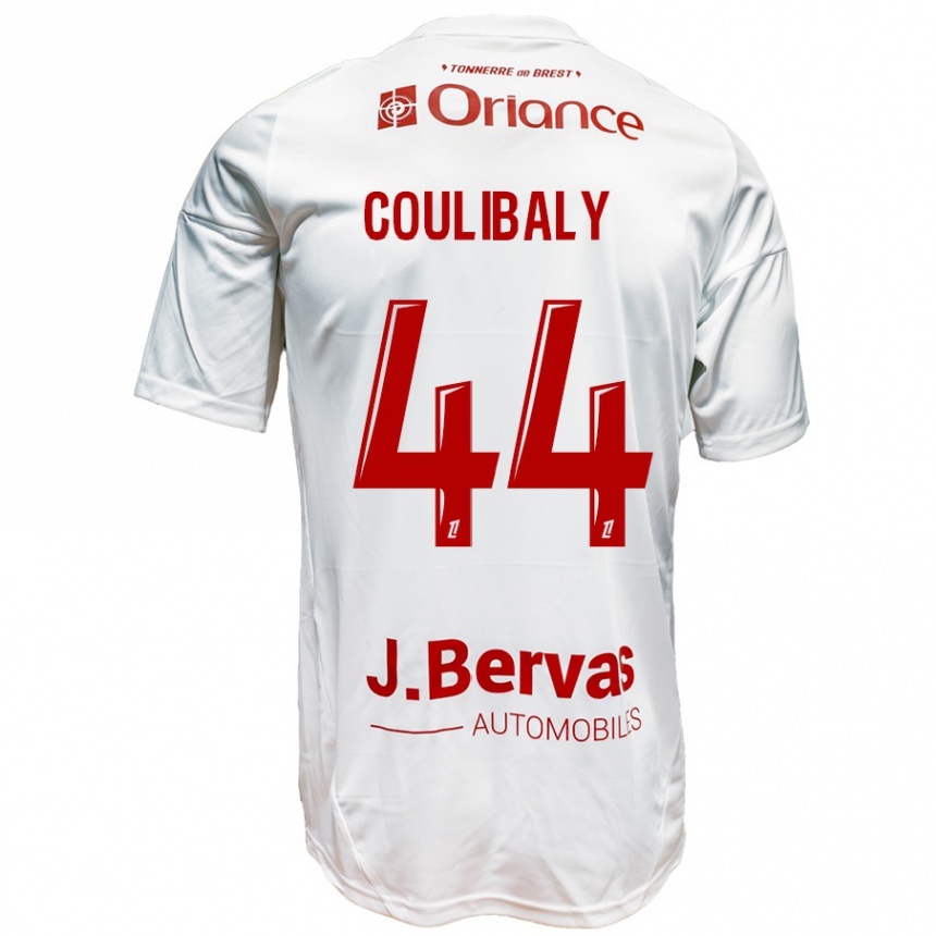 Enfant Football Maillot Soumaila Coulibaly #44 Blanc Rouge Tenues Extérieur 2024/25