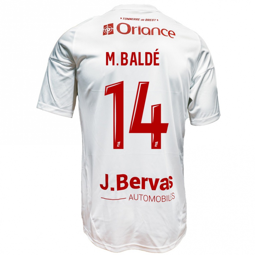 Enfant Football Maillot Mama Baldé #14 Blanc Rouge Tenues Extérieur 2024/25