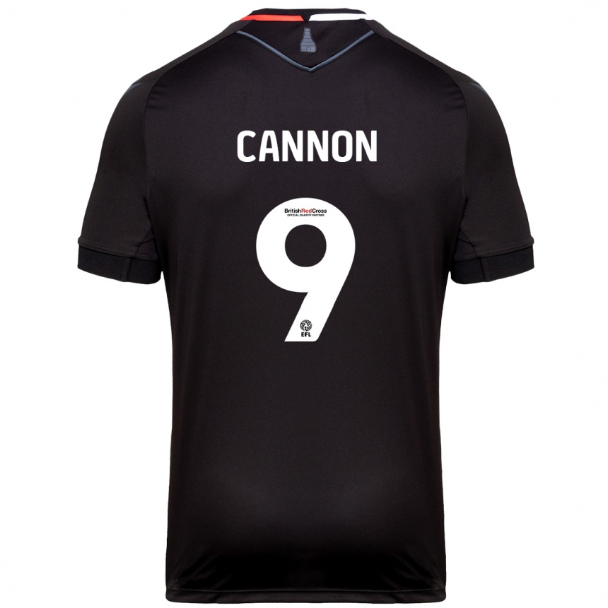 Enfant Football Maillot Thomas Cannon #9 Noir Tenues Extérieur 2024/25