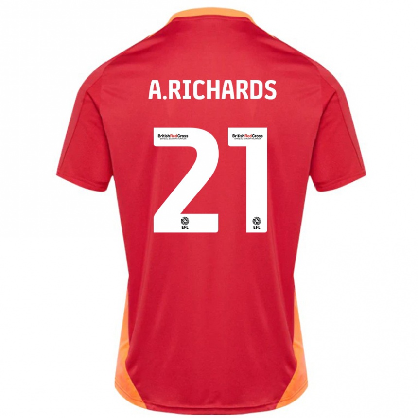 Enfant Football Maillot Amani Richards #21 Bleu Blanc Cassé Tenues Extérieur 2024/25