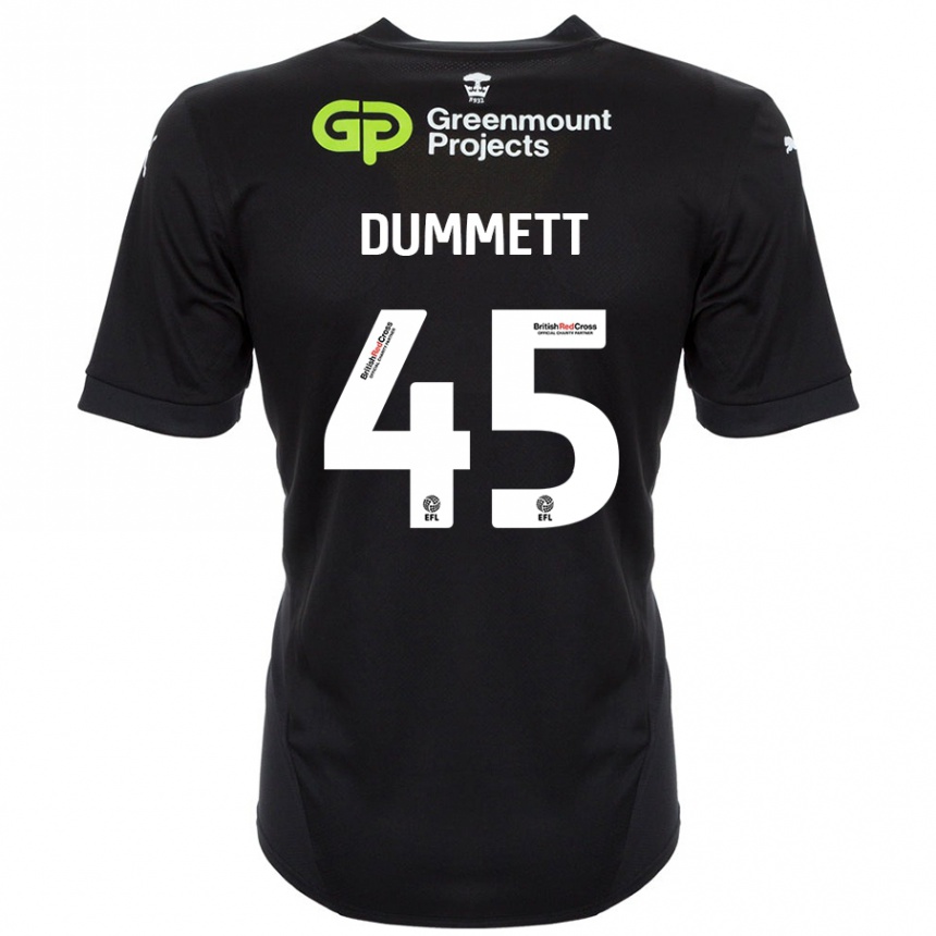 Enfant Football Maillot Paul Dummett #45 Noir Tenues Extérieur 2024/25