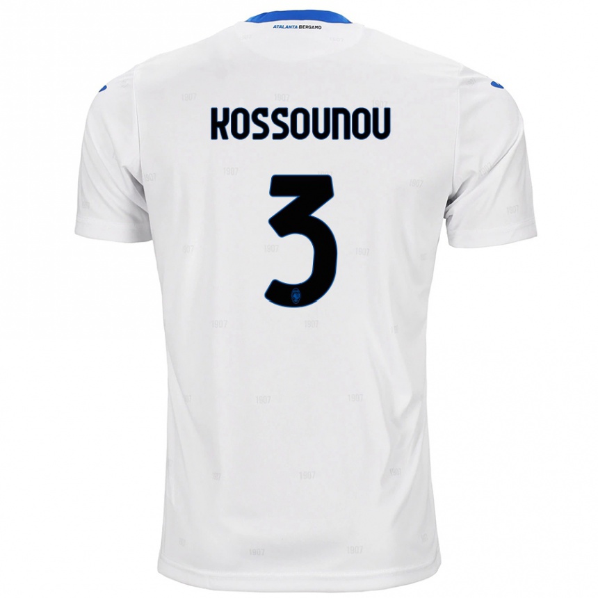 Enfant Football Maillot Odilon Kossounou #3 Blanc Tenues Extérieur 2024/25