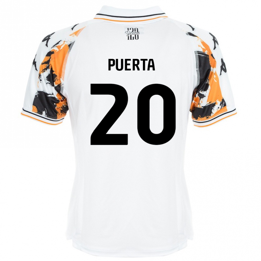 Enfant Football Maillot Gustavo Puerta #20 Blanc Tenues Extérieur 2024/25