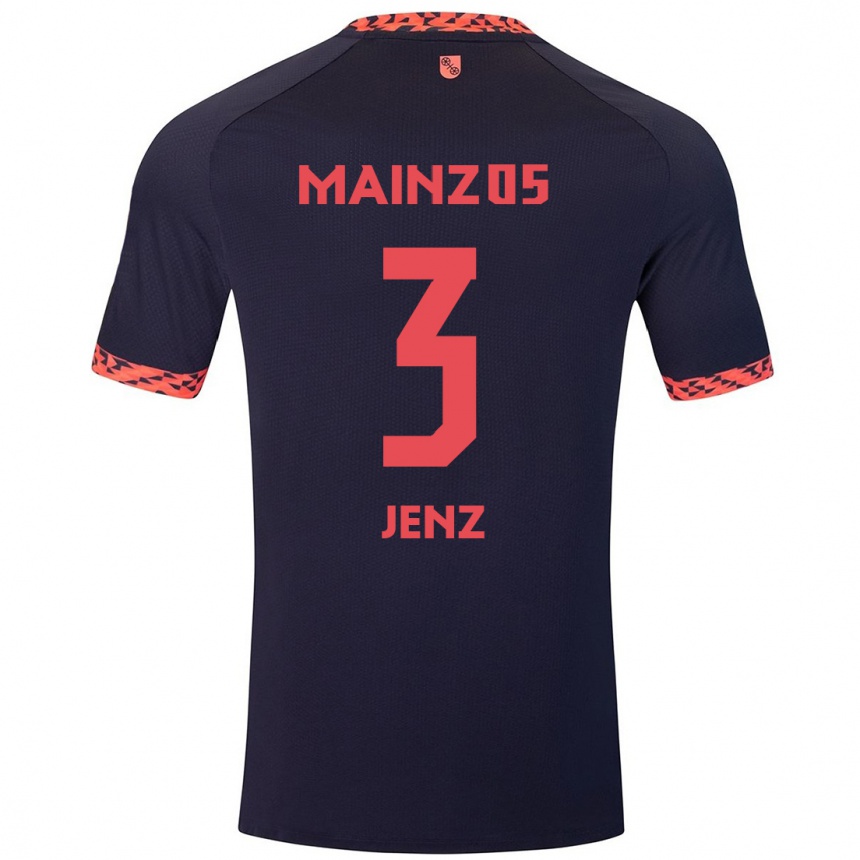 Enfant Football Maillot Moritz Jenz #3 Bleu Corail Rouge Tenues Extérieur 2024/25