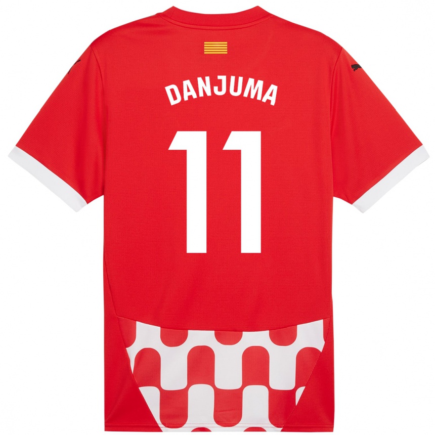 Enfant Football Maillot Arnaut Danjuma #11 Rouge Blanc Tenues Domicile 2024/25