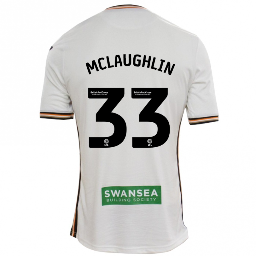 Enfant Football Maillot Jon Mclaughlin #33 Blanc Tenues Domicile 2024/25