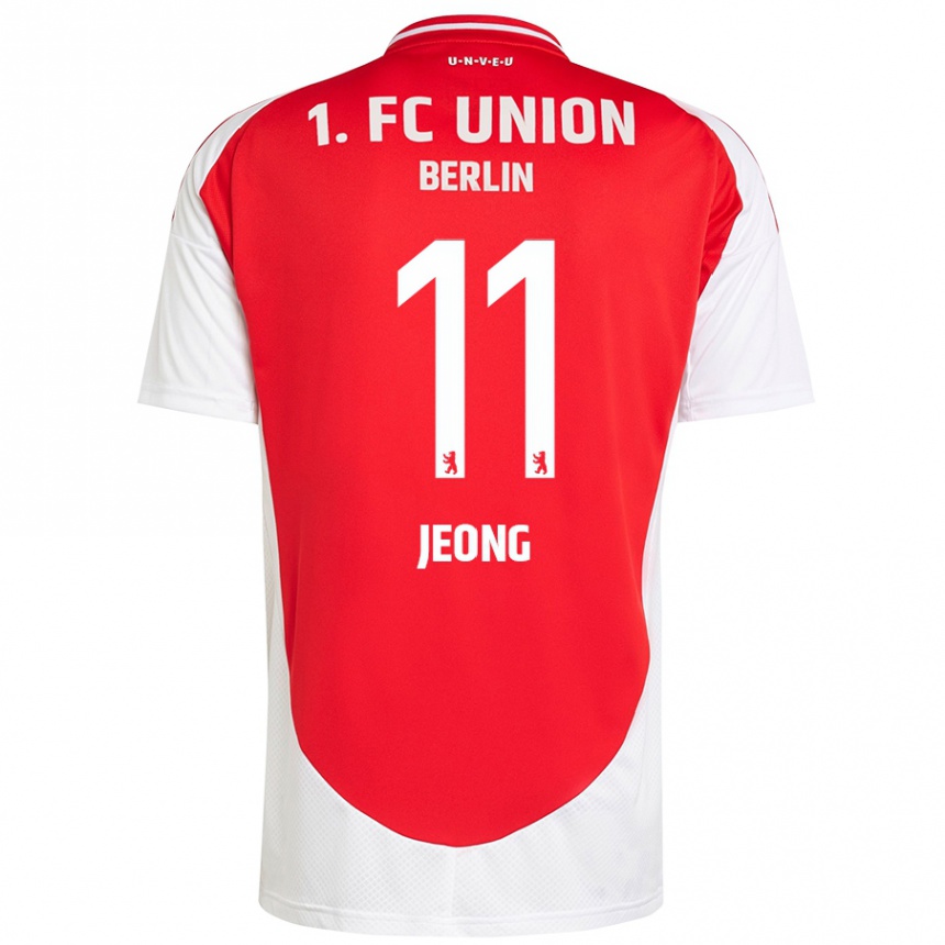 Enfant Football Maillot Woo-Yeong Jeong #11 Rouge Blanc Tenues Domicile 2024/25