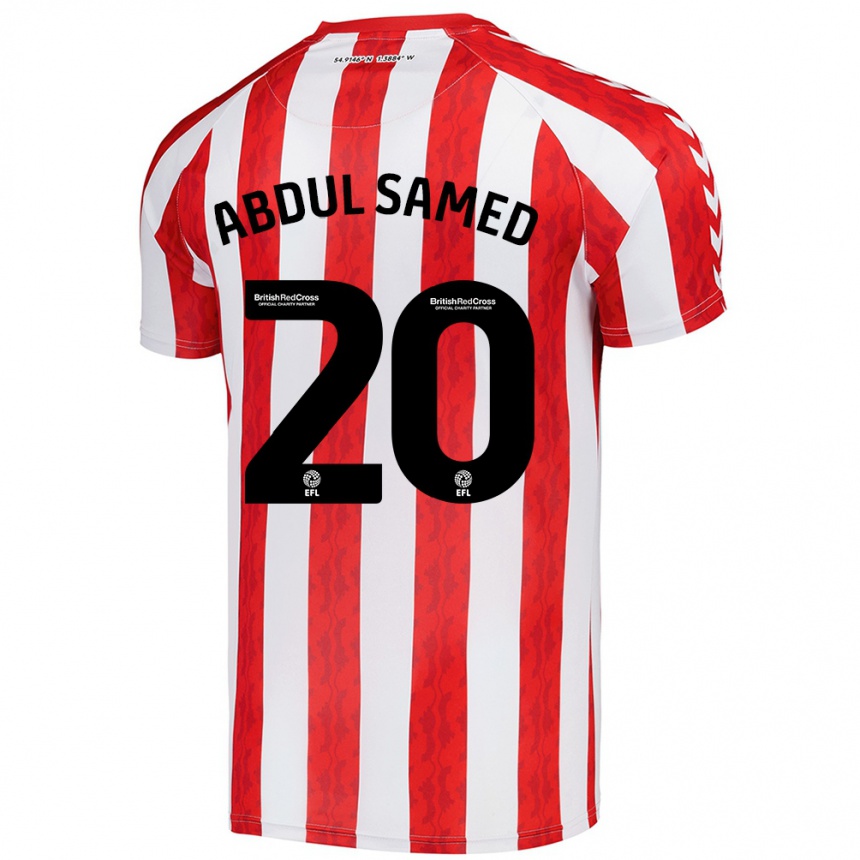 Enfant Football Maillot Salis Abdul Samed #20 Rouge Blanc Tenues Domicile 2024/25