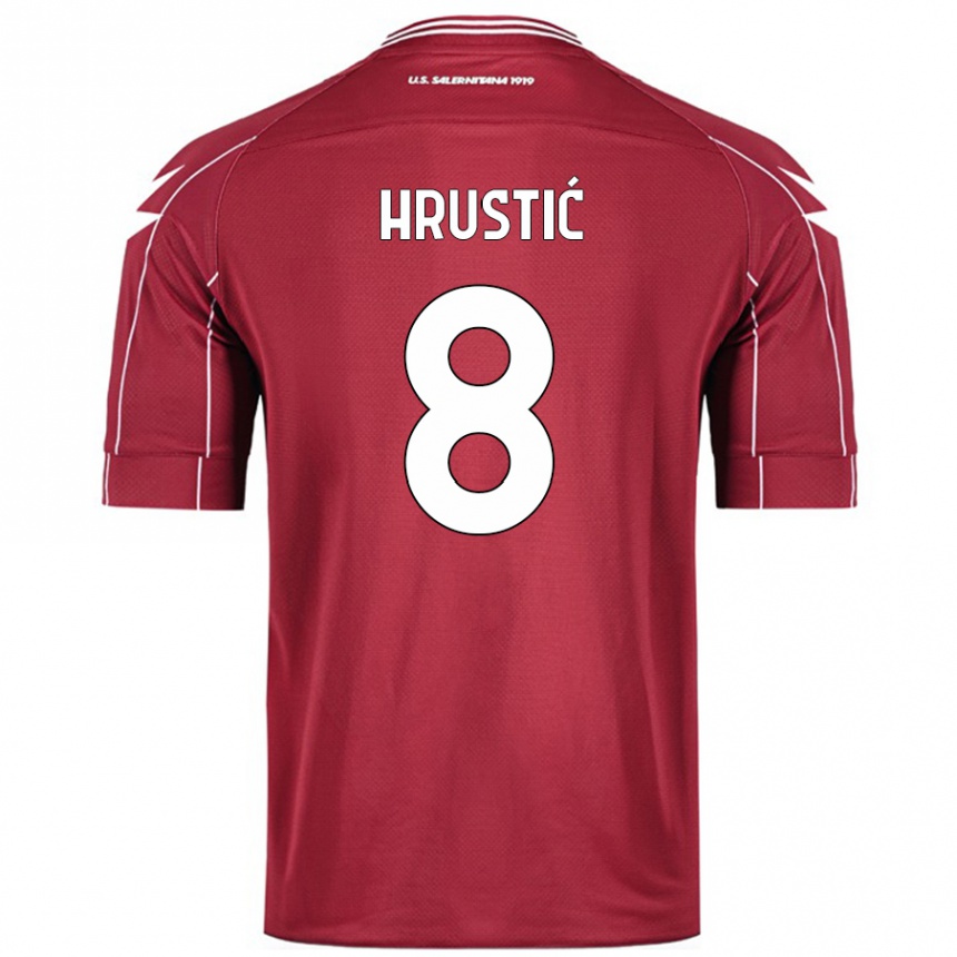 Enfant Football Maillot Ajdin Hrustić #8 Bordeaux Tenues Domicile 2024/25