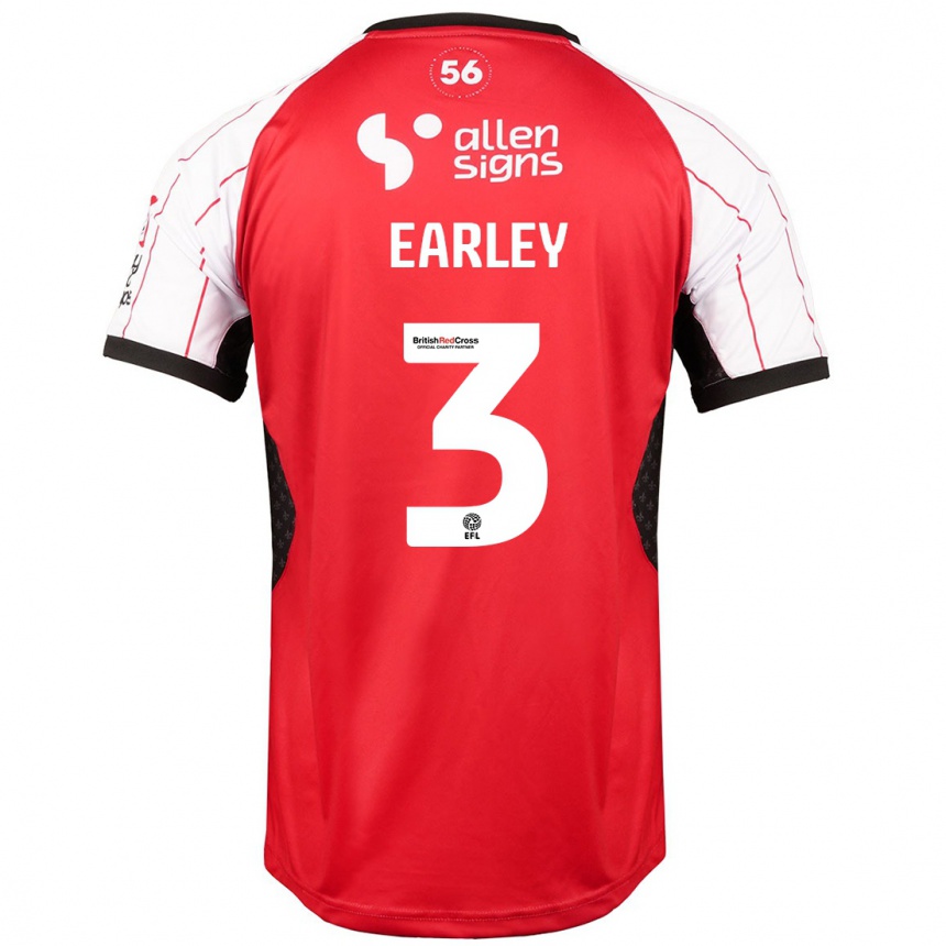 Enfant Football Maillot Saxon Earley #3 Blanc Tenues Domicile 2024/25