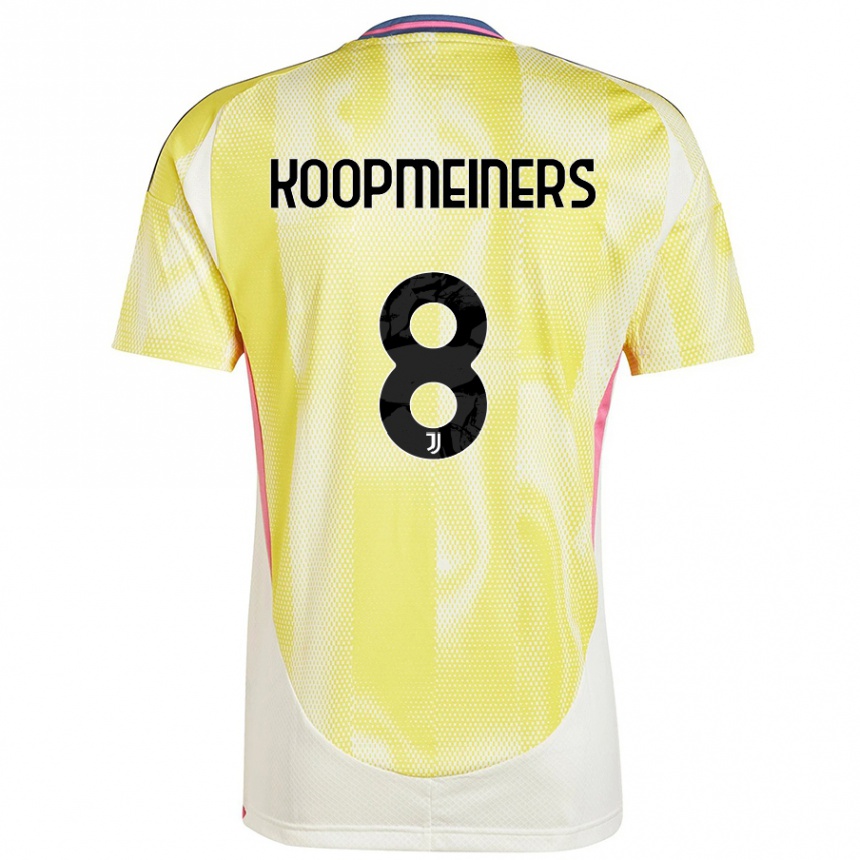 Enfant Football Maillot Teun Koopmeiners #8 Jaune Solaire Tenues Extérieur 2024/25