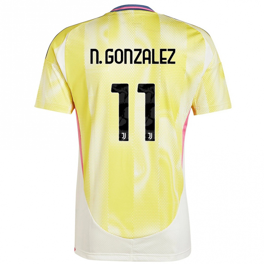 Enfant Football Maillot Nicolás González #11 Jaune Solaire Tenues Extérieur 2024/25