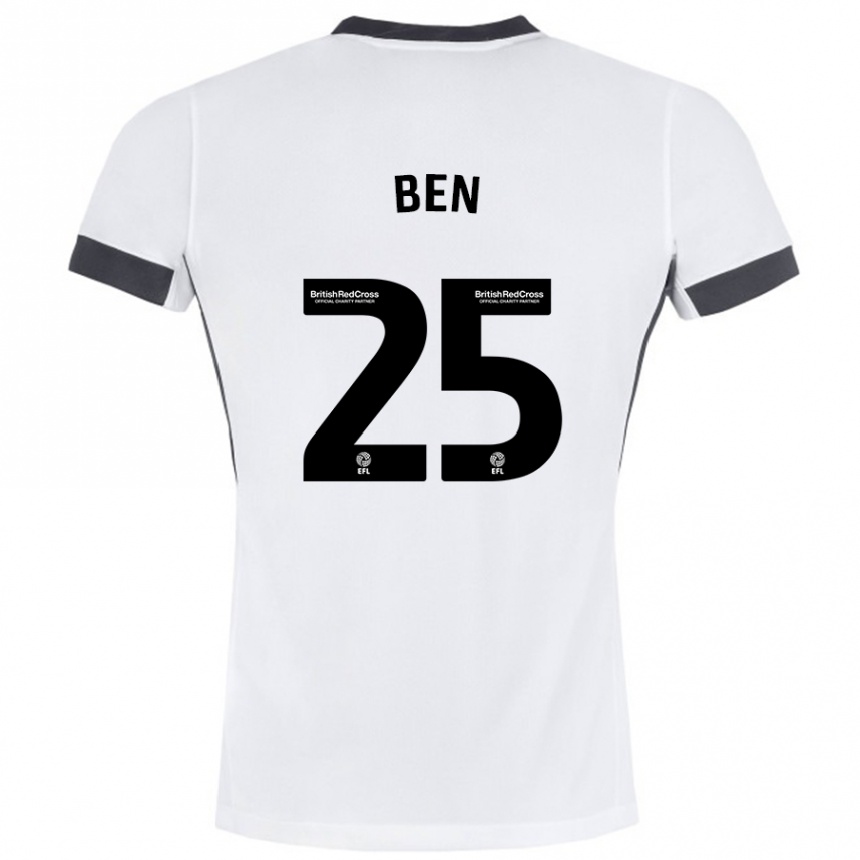 Enfant Football Maillot Ben Davies #25 Blanc Noir Tenues Extérieur 2024/25