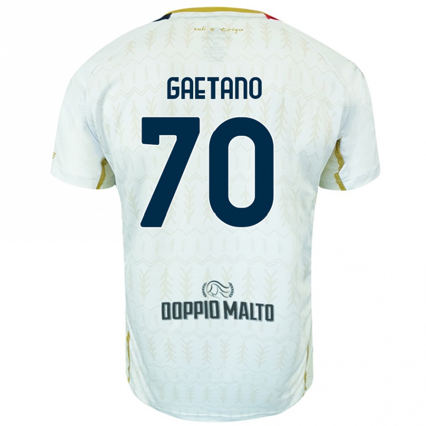 Enfant Football Maillot Gianluca Gaetano #70 Blanc Tenues Extérieur 2024/25