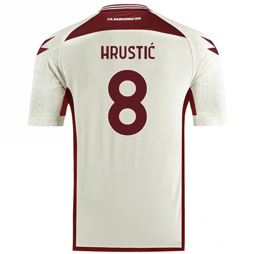 Enfant Football Maillot Ajdin Hrustić #8 Couleur Crème Tenues Extérieur 2024/25