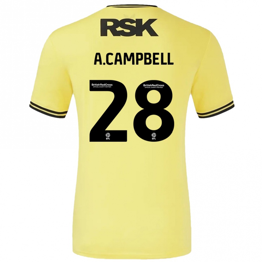 Enfant Football Maillot Allan Campbell #28 Jaune Noir Tenues Extérieur 2024/25