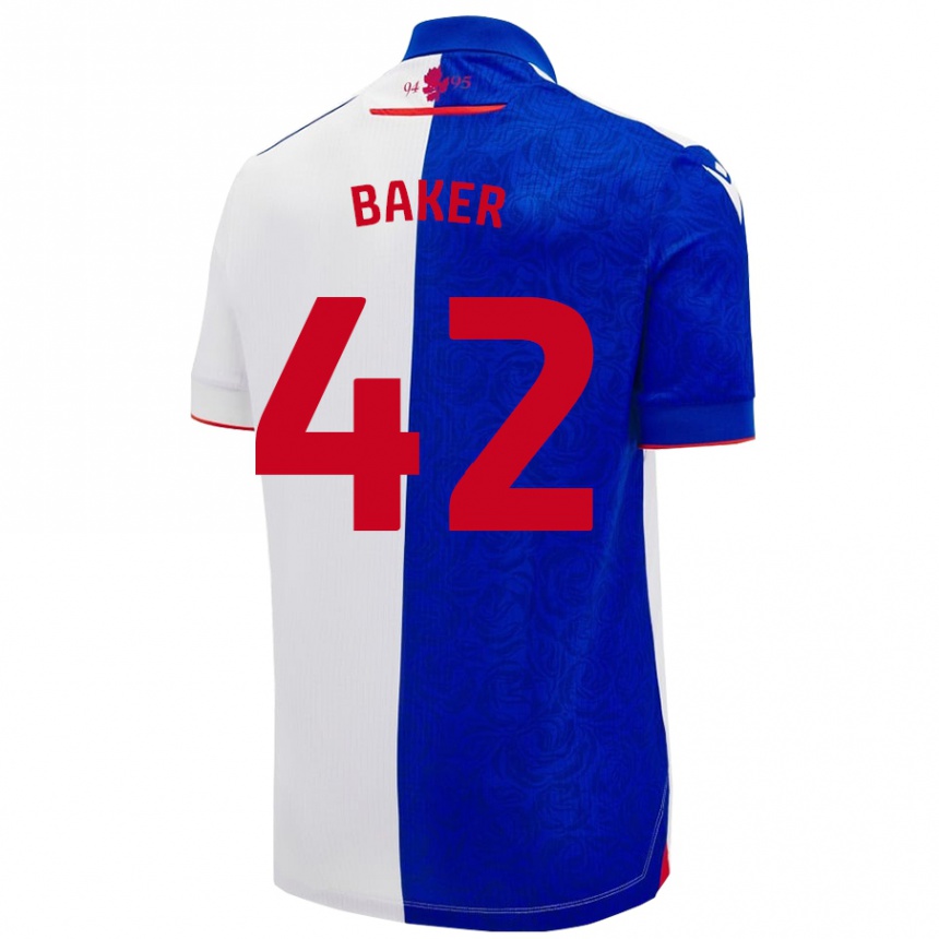 Enfant Football Maillot Lewis Baker #42 Bleu Ciel Blanc Tenues Domicile 2024/25