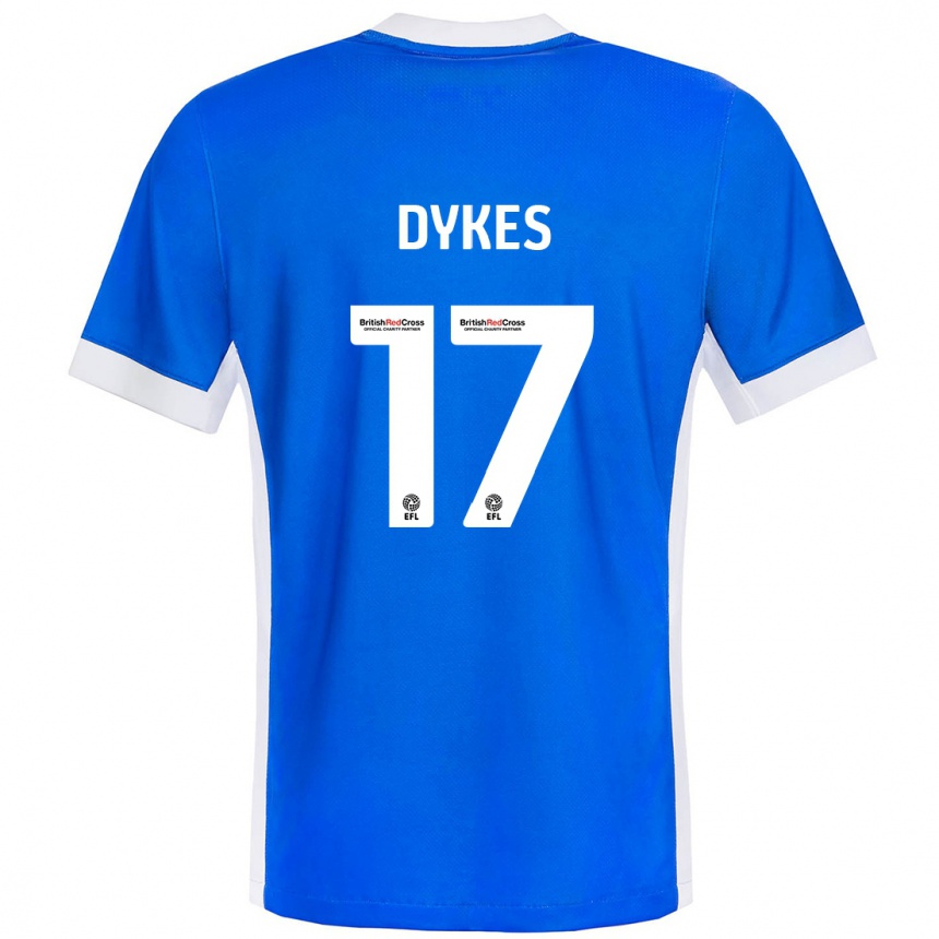 Enfant Football Maillot Lyndon Dykes #17 Bleu Blanc Tenues Domicile 2024/25