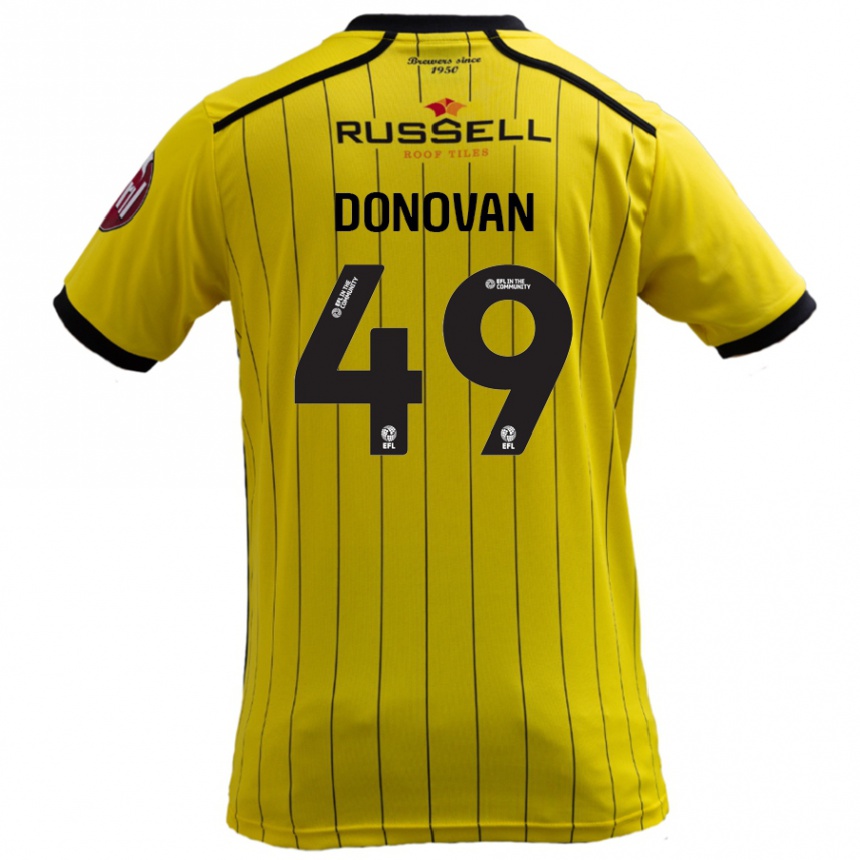 Enfant Football Maillot Romelle Donovan #49 Jaune Tenues Domicile 2024/25