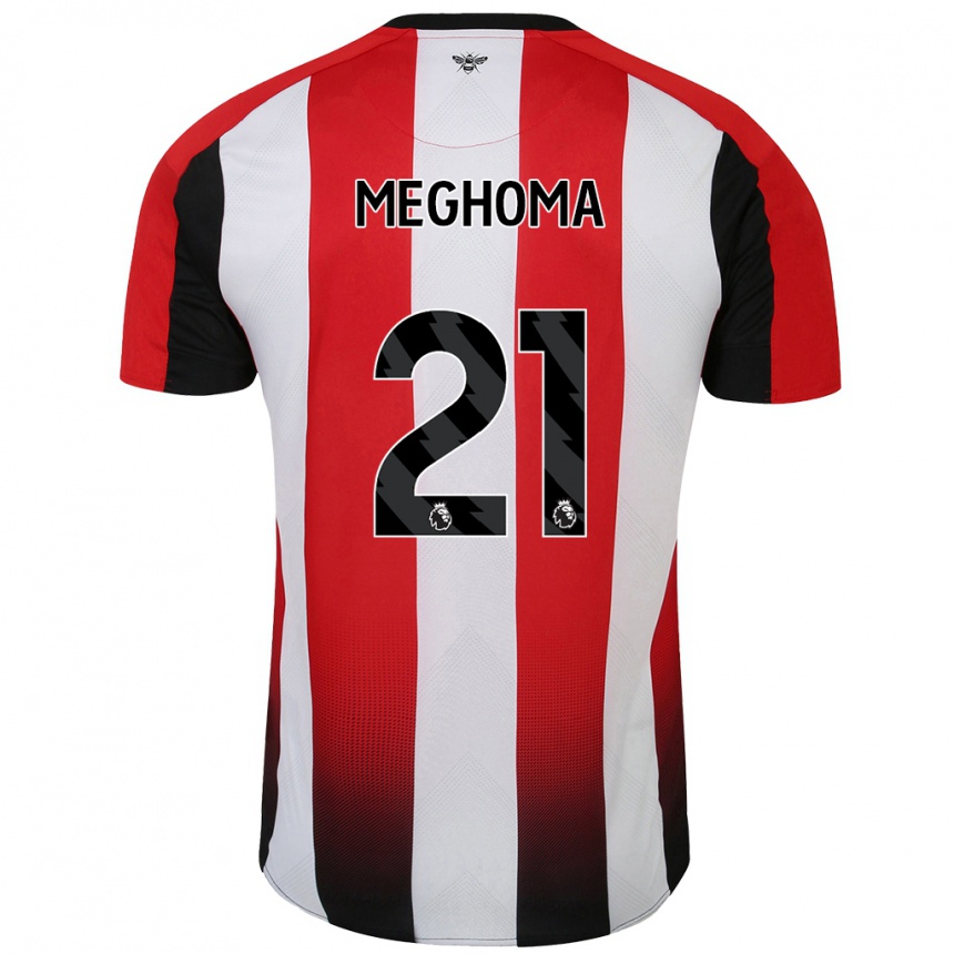 Enfant Football Maillot Jayden Meghoma #21 Rouge Blanc Tenues Domicile 2024/25