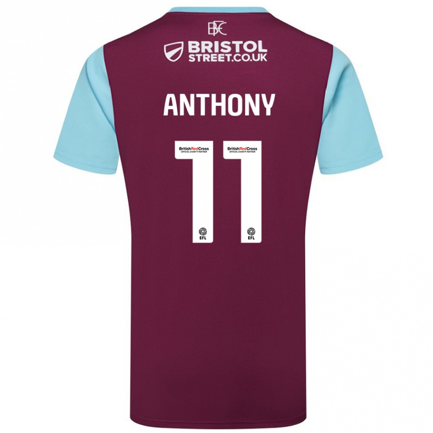 Enfant Football Maillot Jaidon Anthony #11 Bordeaux Bleu Ciel Tenues Domicile 2024/25