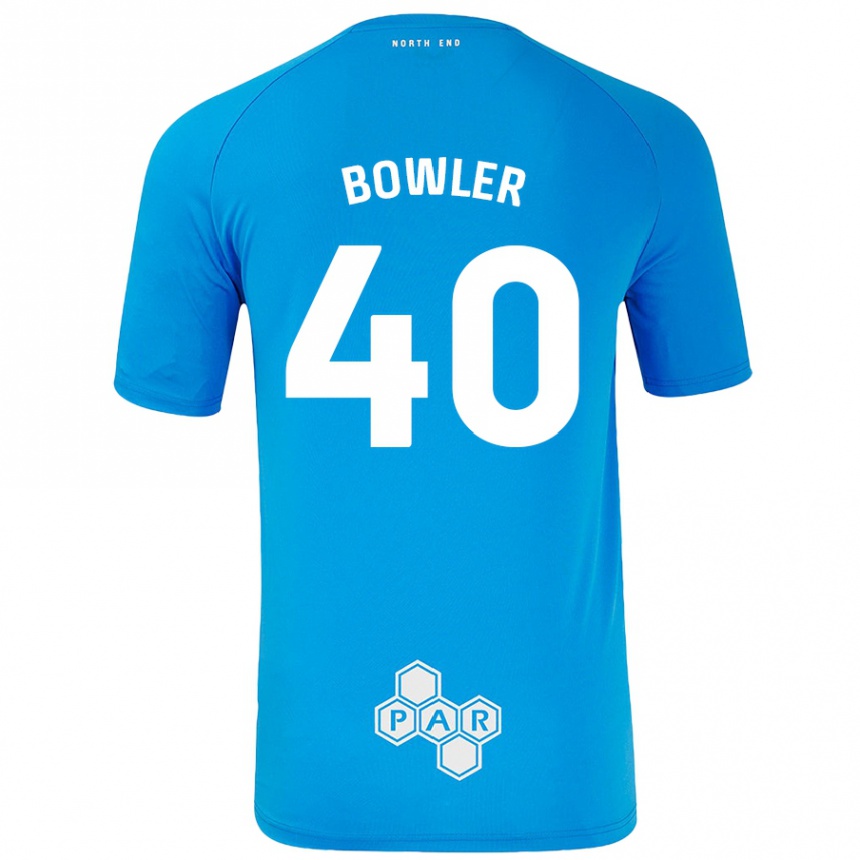 Enfant Football Maillot Josh Bowler #40 Bleu Ciel Tenues Extérieur 2024/25