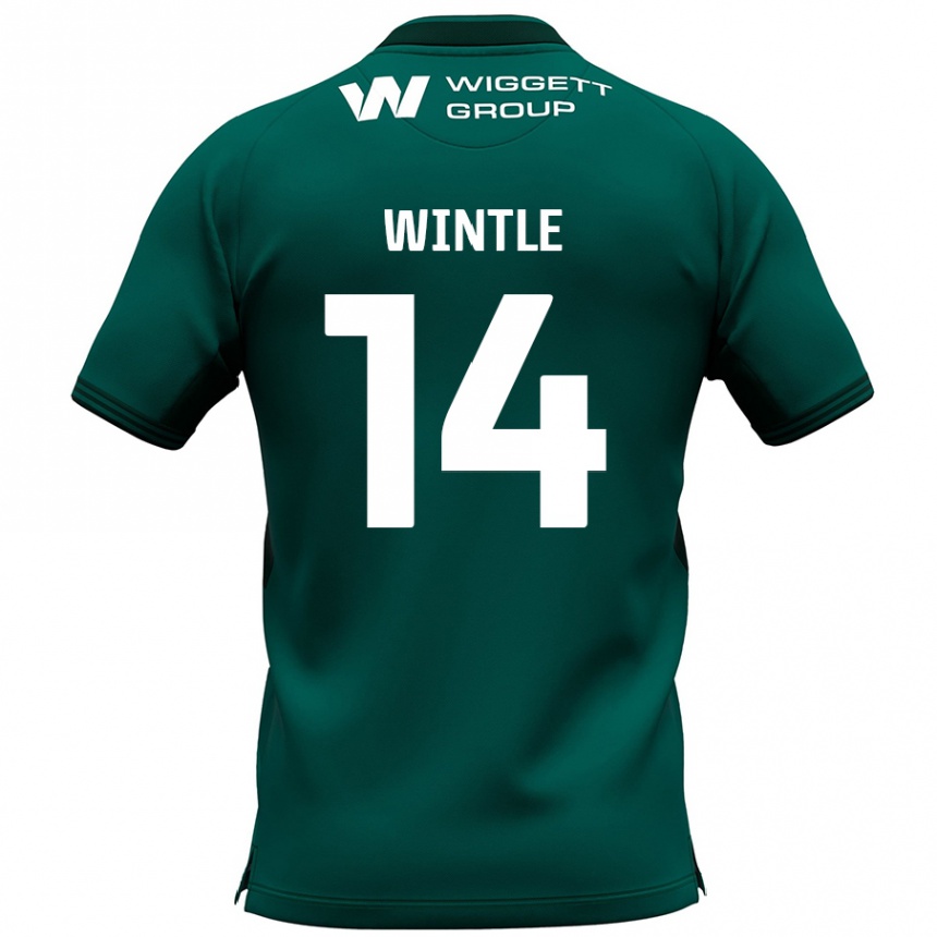 Enfant Football Maillot Ryan Wintle #14 Vert Tenues Extérieur 2024/25