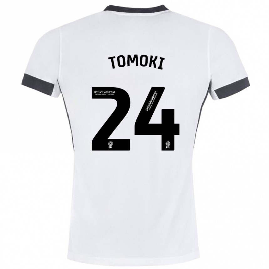 Enfant Football Maillot Tomoki Iwata #24 Blanc Noir Tenues Extérieur 2024/25