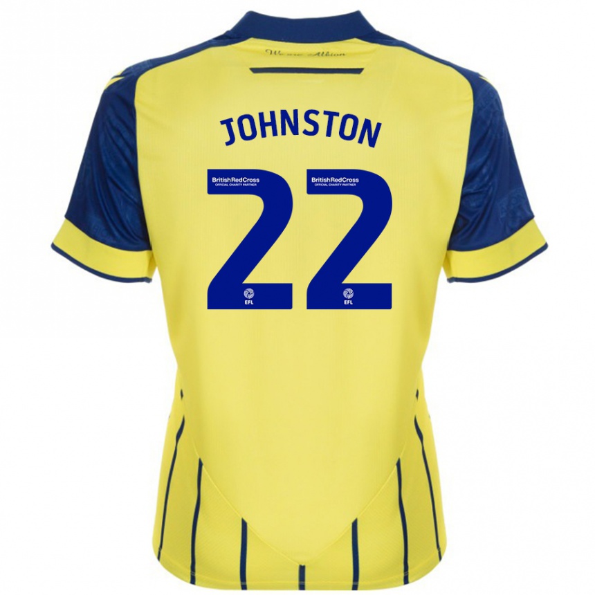 Enfant Football Maillot Mikey Johnston #22 Jaune Bleu Tenues Extérieur 2024/25