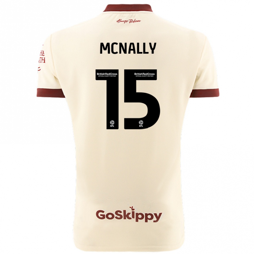 Enfant Football Maillot Luke Mcnally #15 Blanc Crème Tenues Extérieur 2024/25