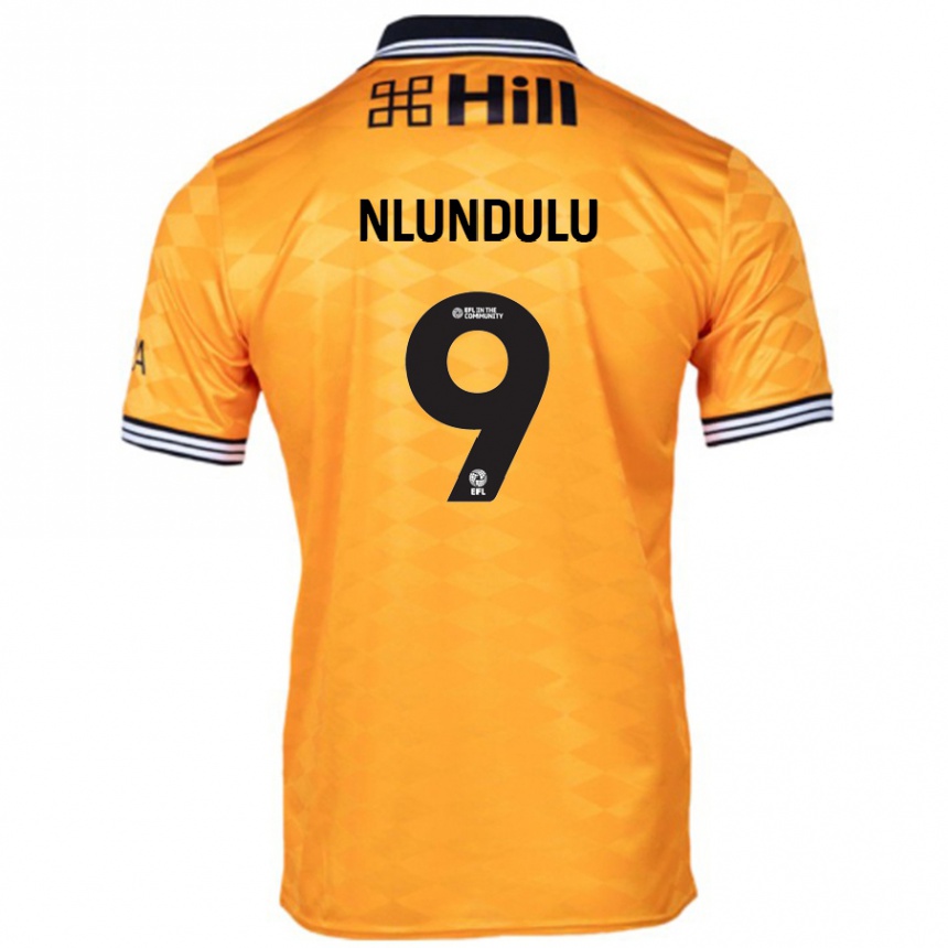 Enfant Football Maillot Dan Nlundulu #9 Orange Tenues Domicile 2024/25