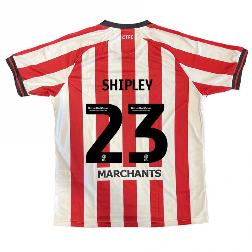 Enfant Football Maillot Lewis Shipley #23 Rouge Blanc Tenues Domicile 2024/25