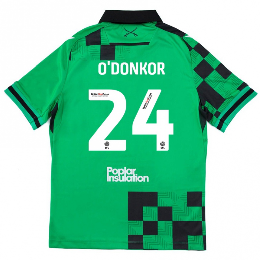 Enfant Football Maillot Gatlin O'donkor #24 Vert Noir Tenues Extérieur 2024/25