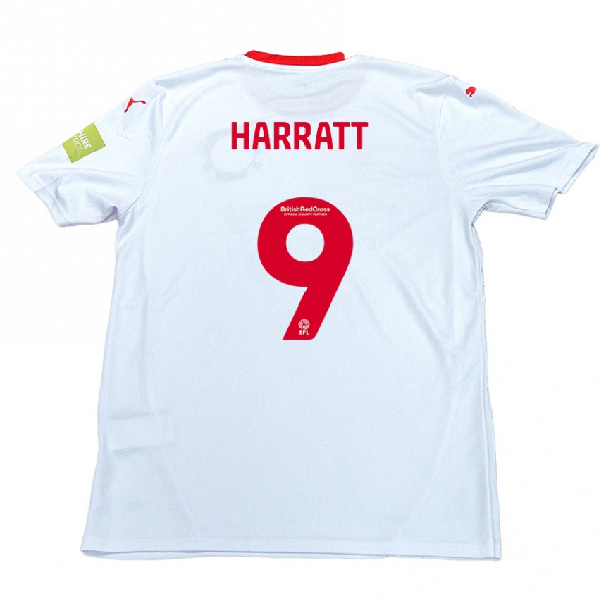 Enfant Football Maillot Kian Harratt #9 Blanc Tenues Extérieur 2024/25