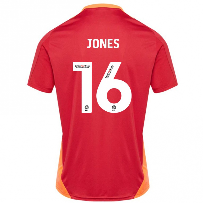 Enfant Football Maillot Patrick Jones #16 Bleu Blanc Cassé Tenues Extérieur 2024/25