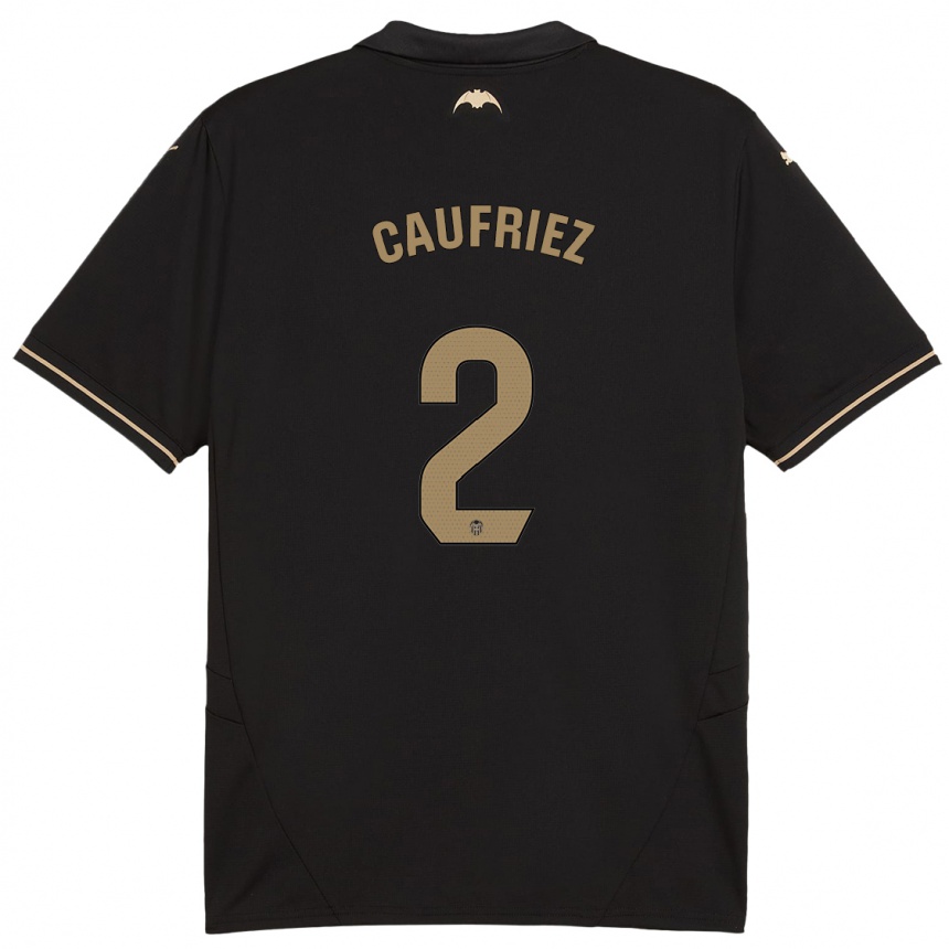 Enfant Football Maillot Maximiliano Caufriez #2 Noir Tenues Extérieur 2024/25