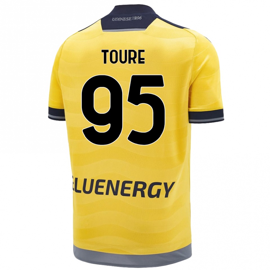 Enfant Football Maillot Isaak Touré #95 Doré Tenues Extérieur 2024/25