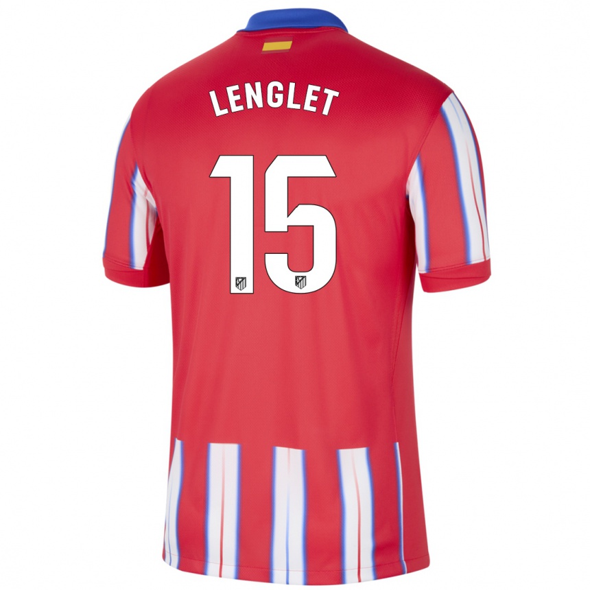 Homme Football Maillot Clement Lenglet #15 Rouge Blanc Bleu Tenues Domicile 2024/25