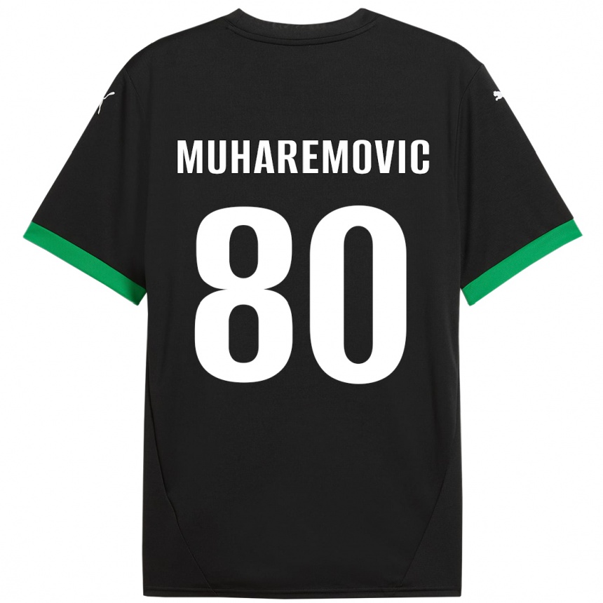 Homme Football Maillot Tarik Muharemovic #80 Noir Vert Foncé Tenues Domicile 2024/25