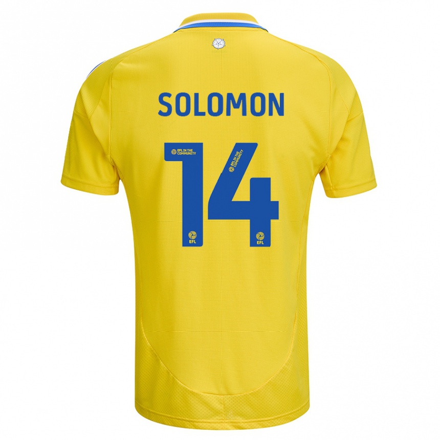 Homme Football Maillot Manor Solomon #14 Jaune Bleu Tenues Extérieur 2024/25